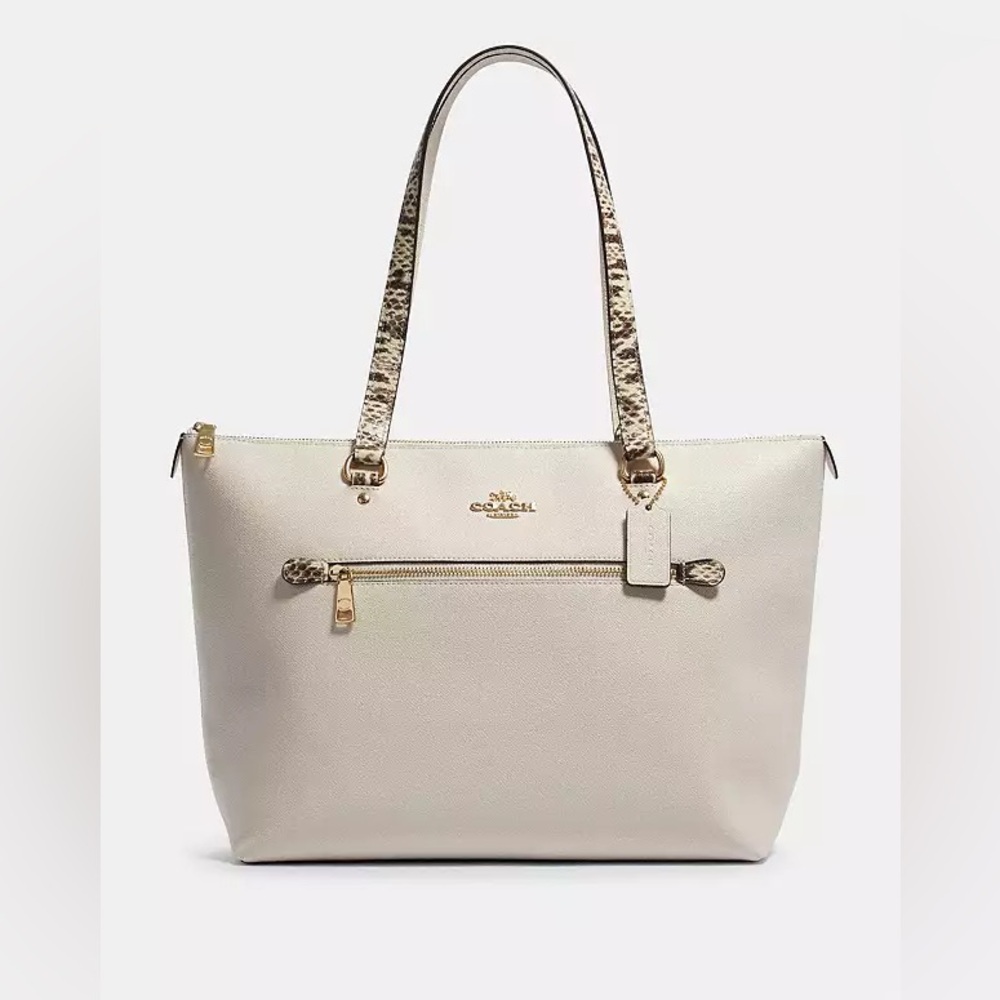 Coach Embossed Python Gallery Tote - image 1
